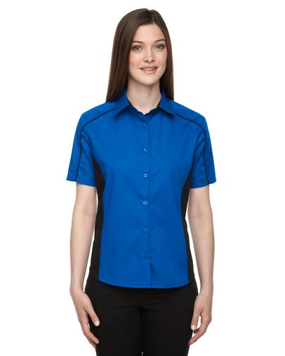 Custom Embroidered North End Ladies' Fuse Colorblock Twill Shirt - 77042